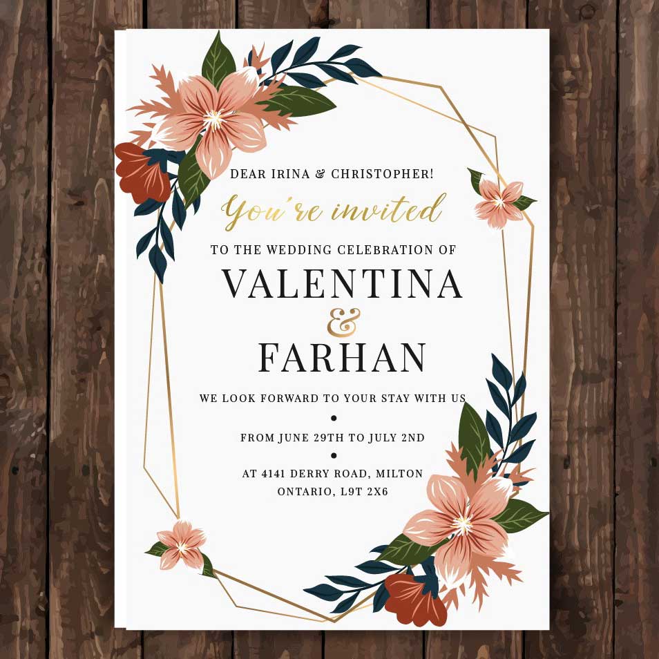 Wedding invitation